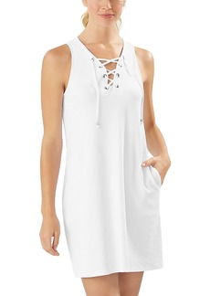 Tommy Bahama Island Cays Lace Up Spa Dress Swim Cover-Up