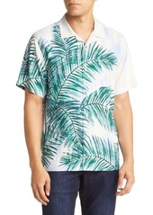 Tommy Bahama Kings Cove Frond Print Short Sleeve Silk Button-Up Shirt