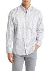 Tommy Bahama Lazlo Floral Stretch Cotton & Silk Button-Up Shirt