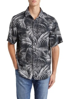 Tommy Bahama Made for Shade Leaf Print Short Sleeve Silk Button-Up Shirt