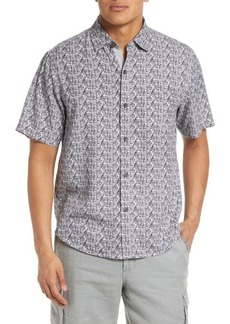 Tommy Bahama Madeira Mosaic Button-Up Shirt in Shadow at Nordstrom
