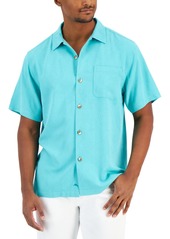 Tommy Bahama Men's Al Fresco Tropics Silk Short-Sleeve Shirt - Aqua Ice