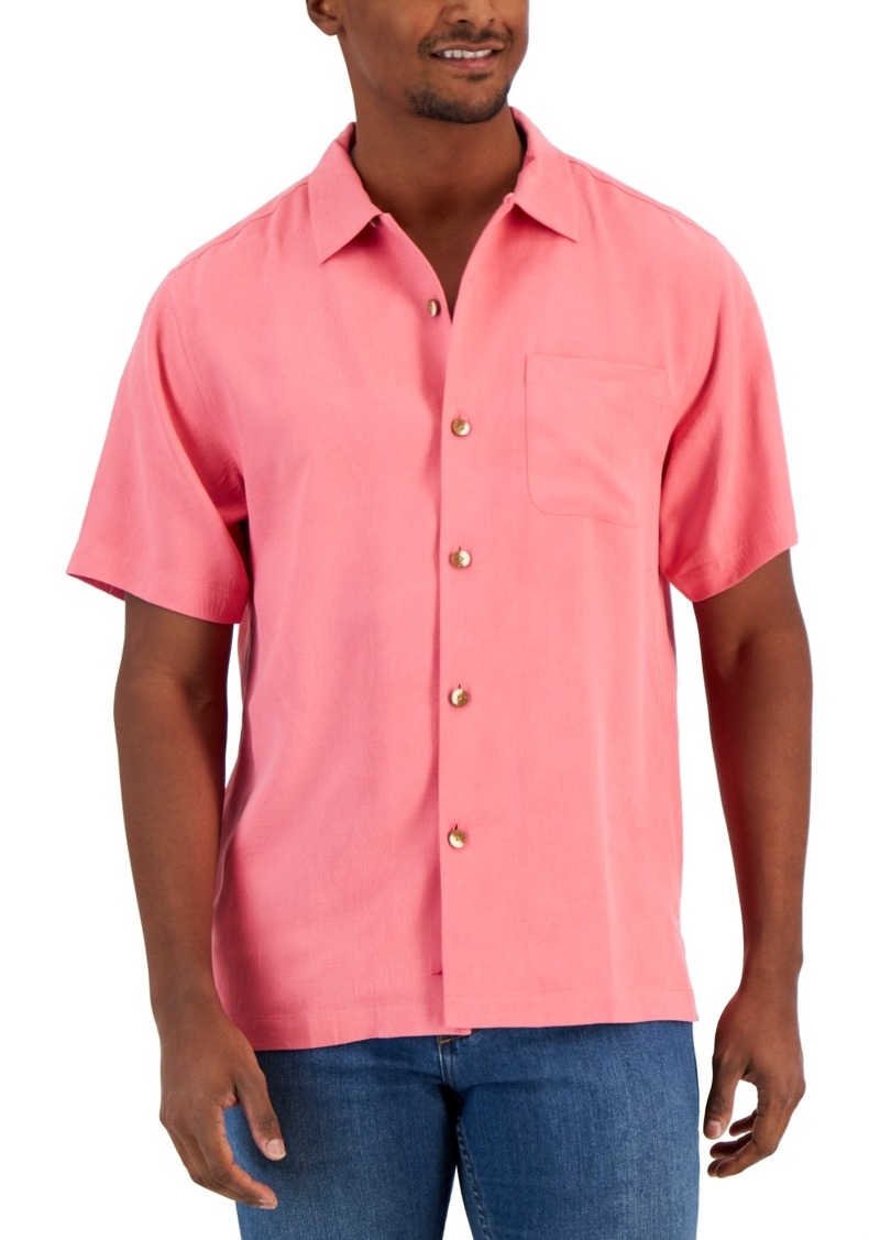 Tommy Bahama Men's Al Fresco Tropics Silk Short-Sleeve Shirt - Dahlia Pink