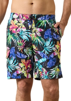 "Tommy Bahama Men's Baja Hasta La Fuego Printed 9"" Board Shorts - Black"