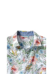 Tommy Bahama Men's Floral Sketch Short Sleeve Button-Front Shirt - Dew Drop