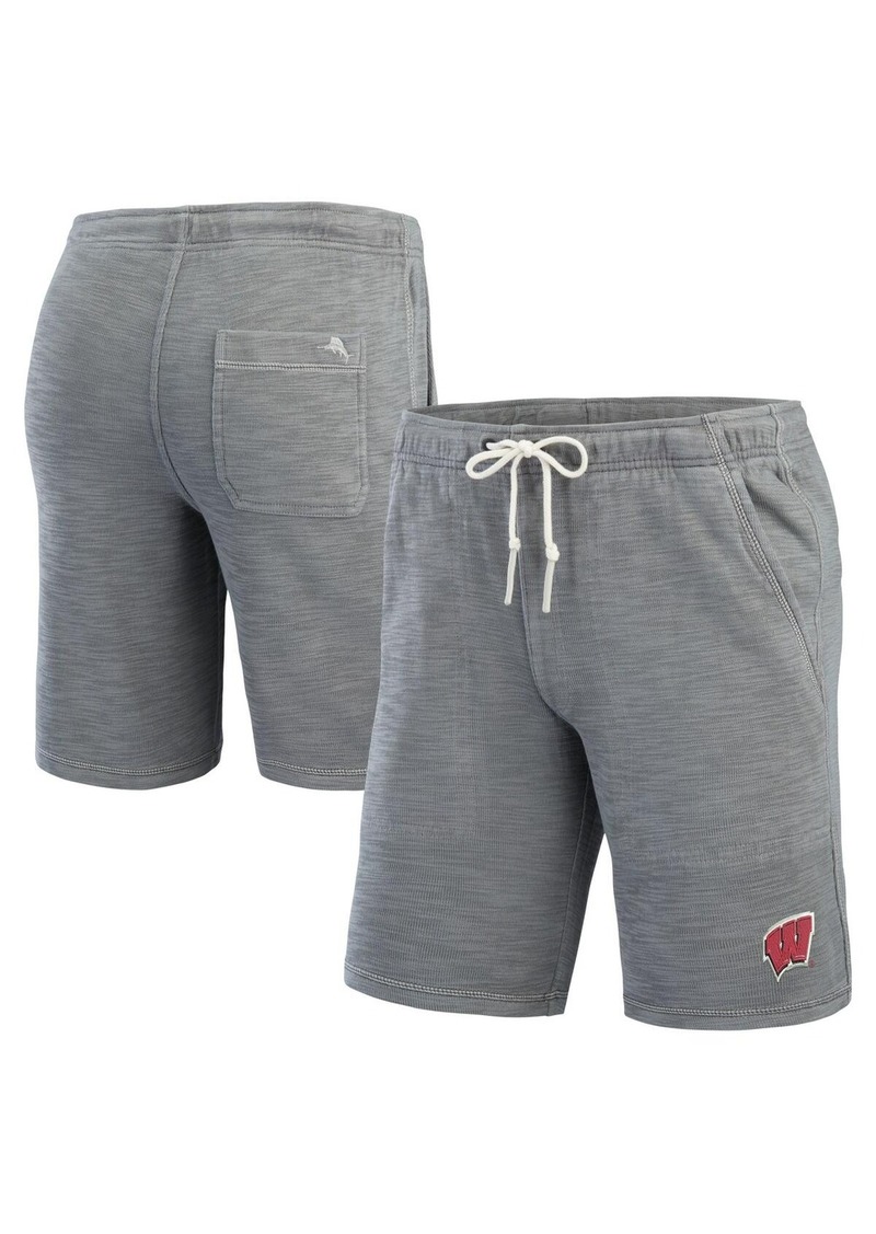 Tommy Bahama Men's Gray Wisconsin Badgers Tobago Bay Tri-Blend Shorts - Gray