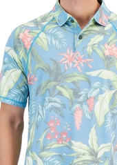 Tommy Bahama Men's Lush Hour Floral Polo Shirt - Blue Danube