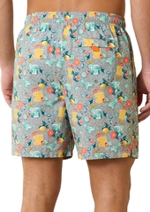 "Tommy Bahama Men's Naples Tales of a Cocktail Printed 6"" Swim Trunk - Concrete Grey"