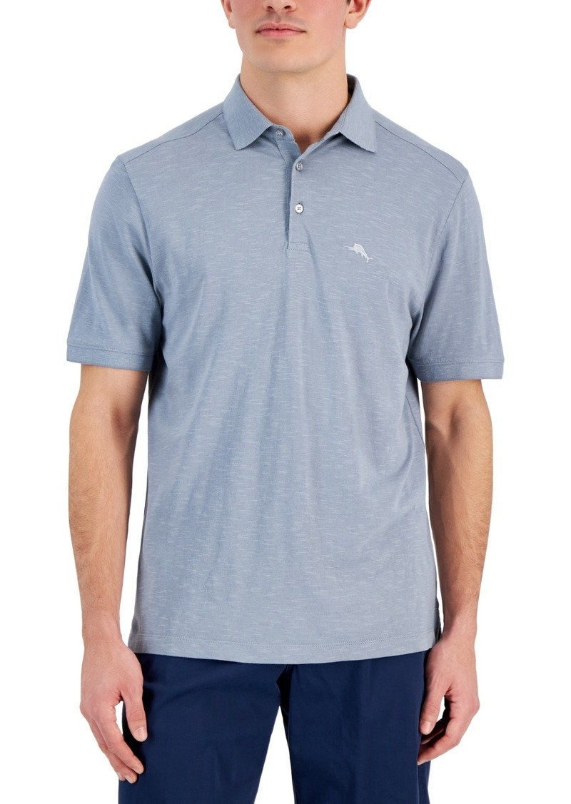 Tommy Bahama Men's Portola Point Space-Dyed Stripe Polo Shirt - Iced Slate