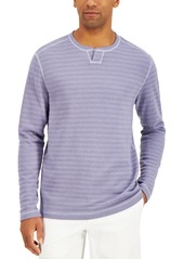 Tommy Bahama Men's San Salvator Reversible Stripe Split-Neck Sweatshirt