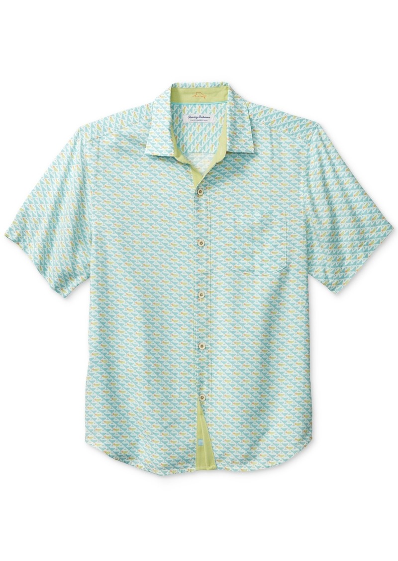 Tommy Bahama Men's Veracruz Cocktail Mixer Short Sleeve Button-Front Shirt - Opal