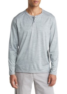 Tommy Bahama Men's Wave Crest Performance Henley in Zinc Gray at Nordstrom