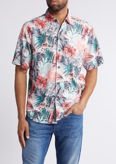 Tommy Bahama Mojito Bay Electric Blooms Short Sleeve Performance Button-Up Shirt