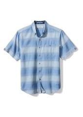 Tommy Bahama Ocean Fade Short Sleeve Button-Down Shirt in Buccaneer Blue at Nordstrom