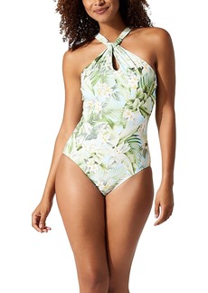 Tommy Bahama Paradise Fronds High Neck One Piece Swimsuit