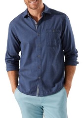 Tommy Bahama Pebble Shores Cotton Button-Up Shirt in Eclipse at Nordstrom