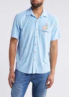Tommy Bahama Poolside Chaser Short Sleeve Terry Button-Up Shirt