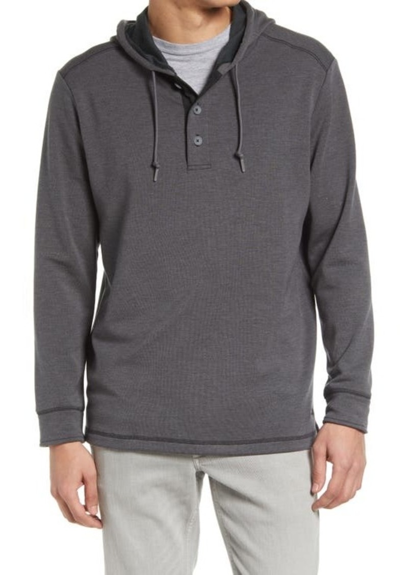 Tommy Bahama Regular Fit Dude Isle Pullover Hoodie in Coal at Nordstrom
