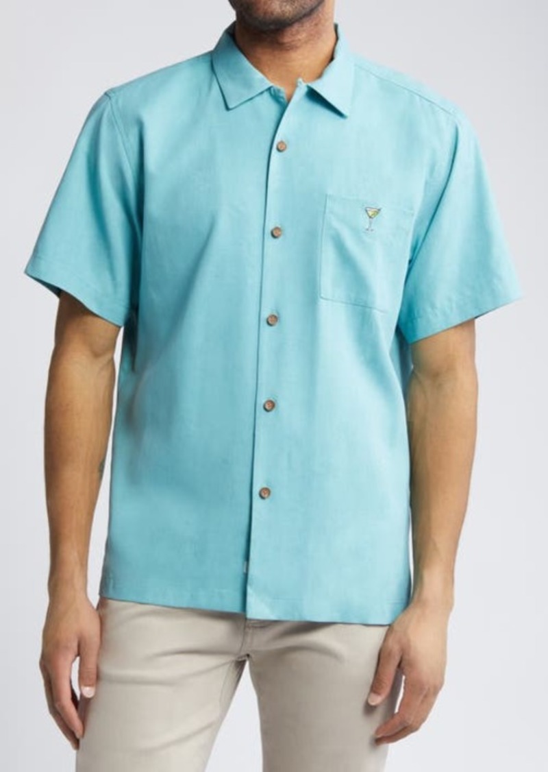 Tommy Bahama Retro Lounge Short Sleeve Linen Button-Up Shirt