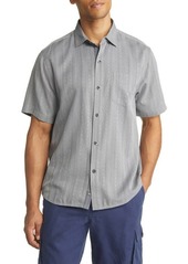 Tommy Bahama Salt Island Stripe Short Sleeve Silk Button-Up Shirt