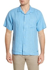 Tommy Bahama Sea Glass Short Sleeve Linen Button-Up Camp Shirt