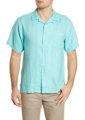 Tommy Bahama Sea Glass Short Sleeve Button-Up Linen Camp Shirt