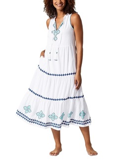 Tommy Bahama Shell Beach Tiered Maxi Dress Swim Cover-Up