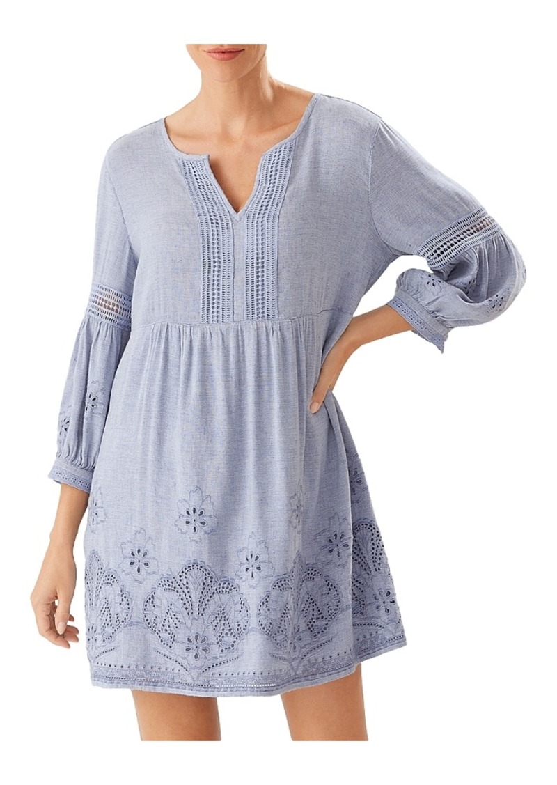 Tommy Bahama St. Lucia Split Neck Dress Swim Cover-Up