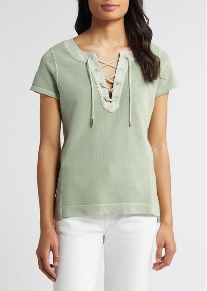 Tommy Bahama Sunray Cotton Lace-Up Top