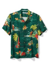 Tommy Bahama Surf's Up Santa Short Sleeve Button-Up Shirt