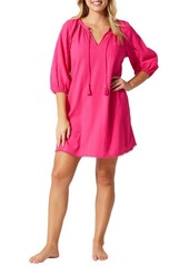 Tommy Bahama Tassel Cotton Seersucker Cover-Up Dress