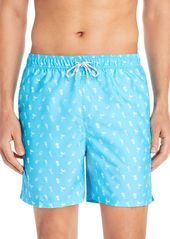 Tommy Bahama Tipsy Toss Tropical Print Straight Fit Swim Trunks 