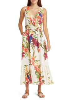Tommy Bahama Villa Views Floral Print Sleeveless Maxi Dress