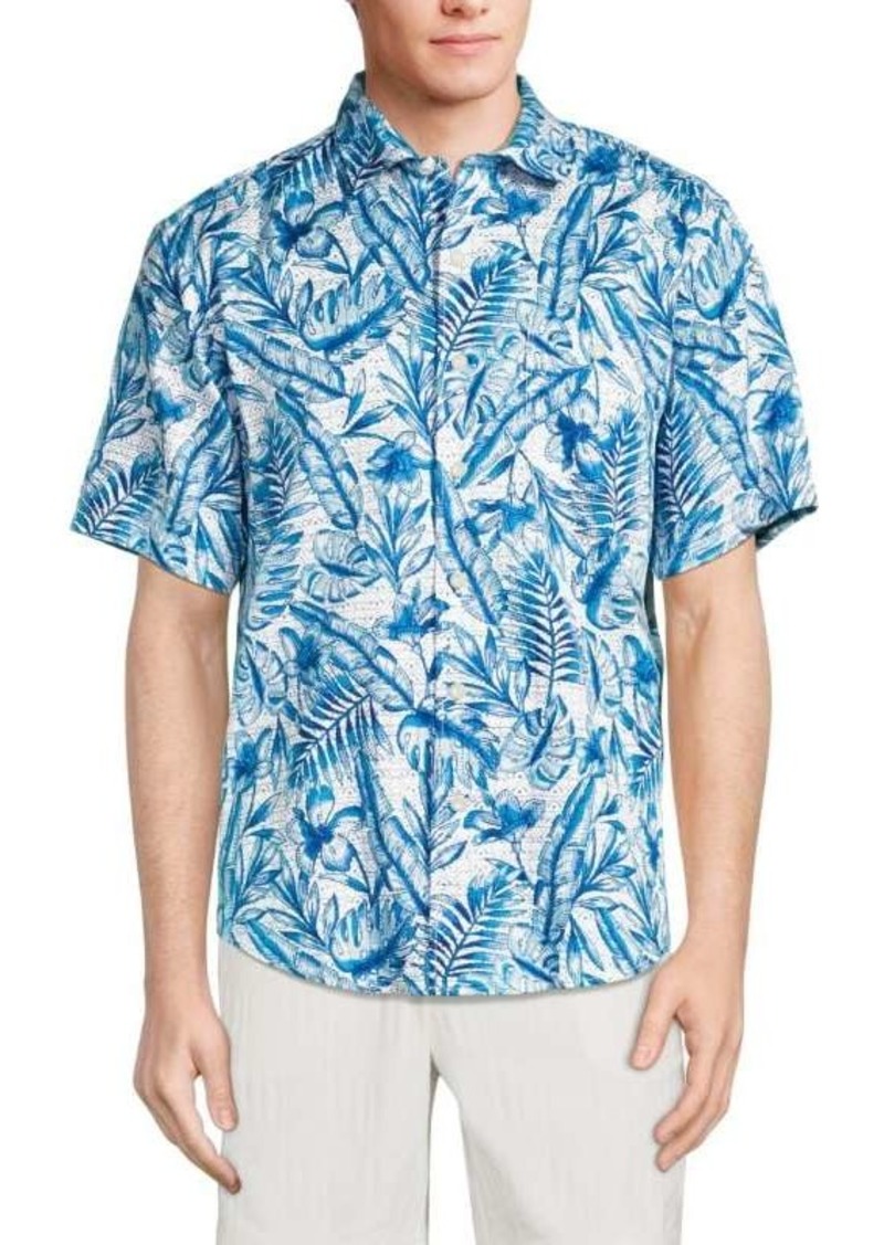 Tommy Bahama Tortola Batik Leaf Print Shirt