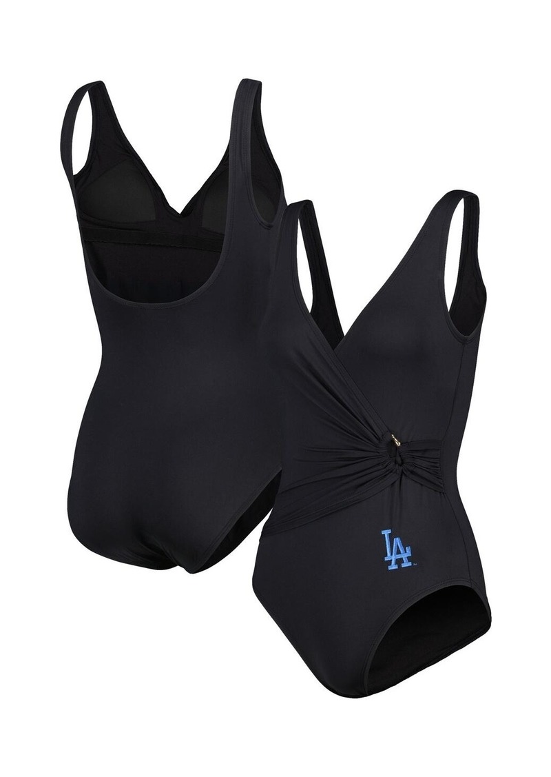 Women's Tommy Bahama Black Los Angeles Dodgers Pearl Clara One-Piece Swimsuit - Black