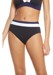 Tommy Bahama High Waist Swim Bottoms in Black at Nordstrom
