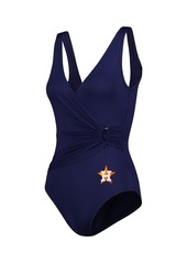Women's Tommy Bahama Navy Houston Astros Pearl Clara One-Piece Swimsuit - Navy