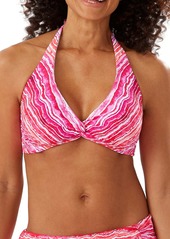 Tommy Bahama Rainbow Twist Underwire Halter Bikini Top in Paradise Coral at Nordstrom