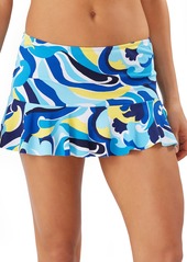 Tommy Bahama Swirl Tide High Waist Skirt Swim Bottoms in Azure Blue at Nordstrom