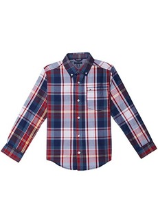 Tommy Hilfiger Alfred Long Sleeve Plainweave Button-Down Shirt (Big Kids)