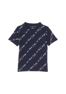 Tommy Hilfiger Angled Script Short Sleeve T-Shirt (Little Kids)