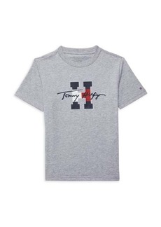 Tommy Hilfiger Boy's Heathered Logo Tee