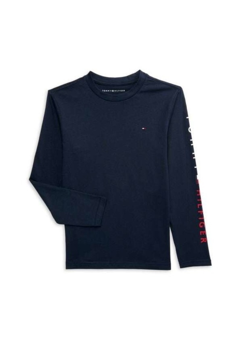 Tommy Hilfiger Boy's Logo Long Sleeve Tee