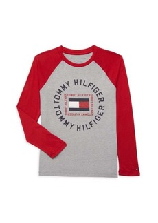 Tommy Hilfiger Boy's Raglan Sleeve Logo Tee