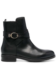 Tommy Hilfiger buckle-detail leather ankle boots