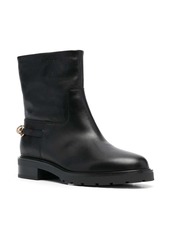 Tommy Hilfiger chain detail leather ankle boots