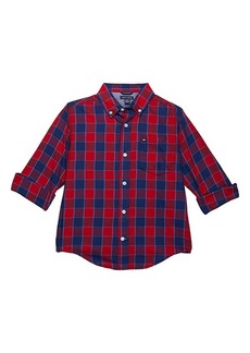Tommy Hilfiger Checker Plainweave Button-Down Plaid Shirt (Big Kids)