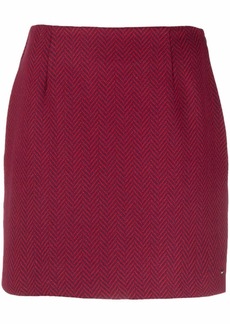 Tommy Hilfiger chevron-knit mini skirt