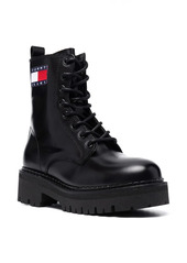 Tommy Hilfiger Cleat logo-badge combat boots