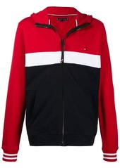 Tommy Hilfiger colour block zipped hoodie